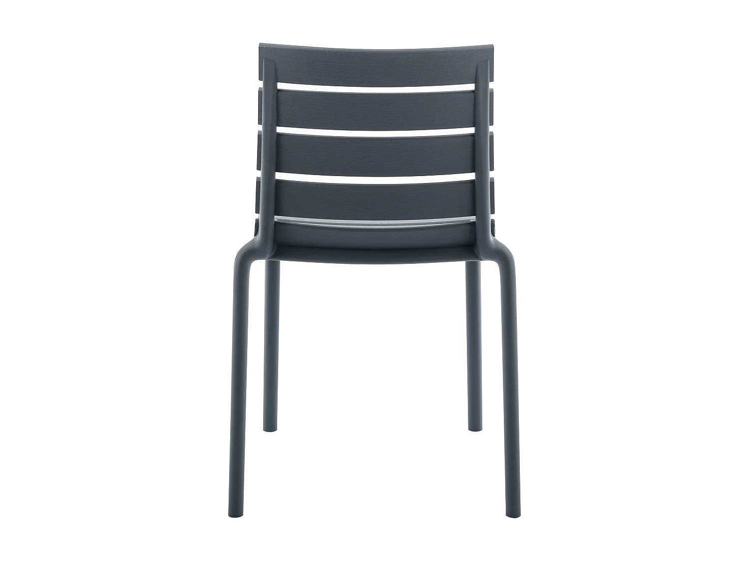 Set med 2 stapelbara trädgårdsstolar i polypropylen - Antracit - PANDJI från MYLIA