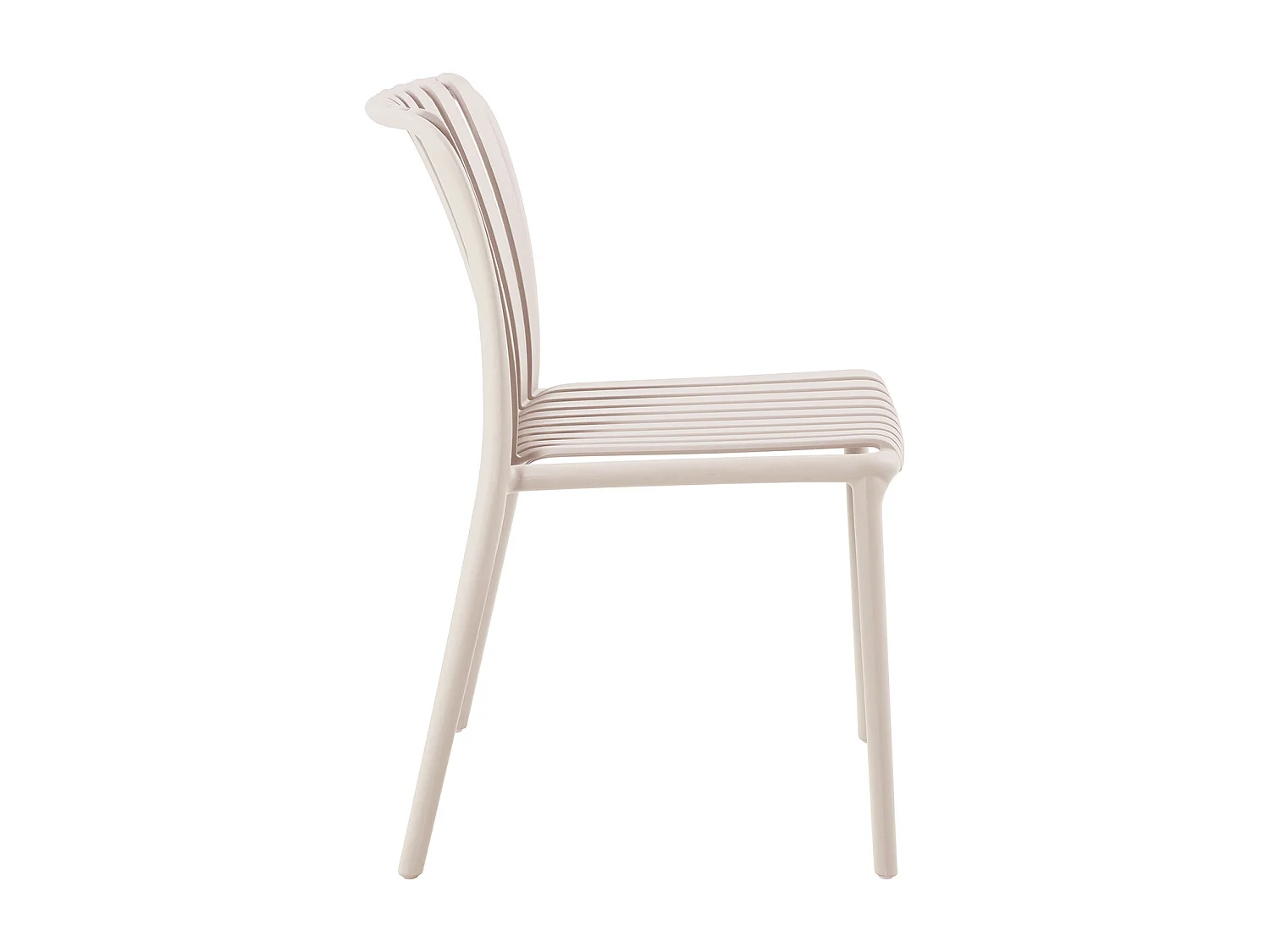 Sett med 2 stablbare hagestol i polypropylen - Beige - SESEH fra MYLIA