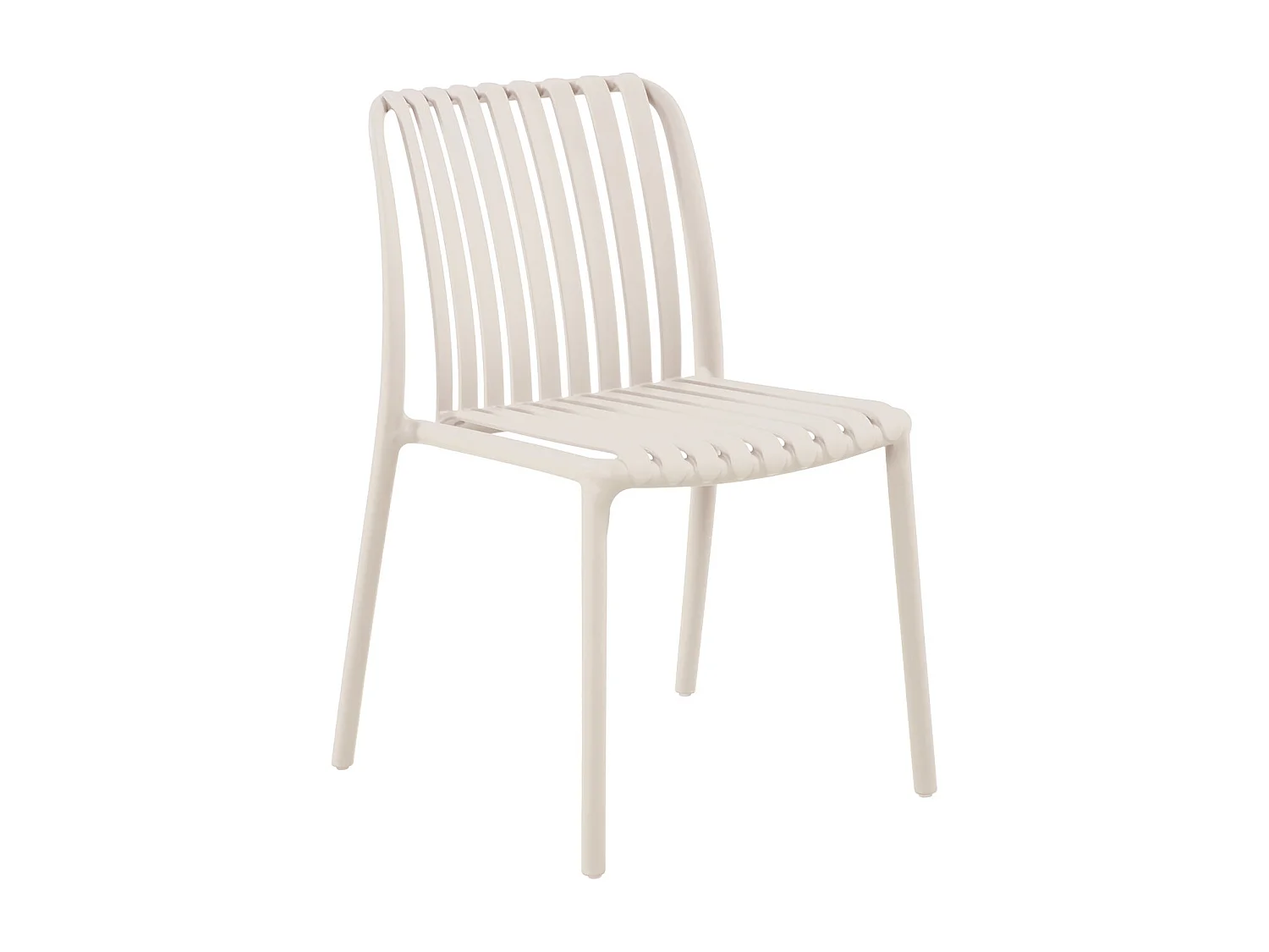 Sett med 2 stablbare hagestol i polypropylen - Beige - SESEH fra MYLIA