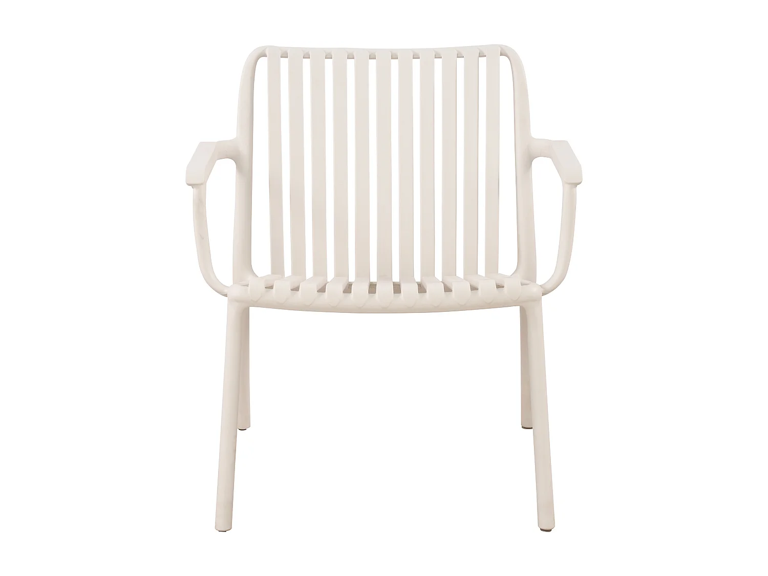 Lot de 2 fauteuils bas de jardin empilables en polypropylène - Beige - SESEH de MYLIA