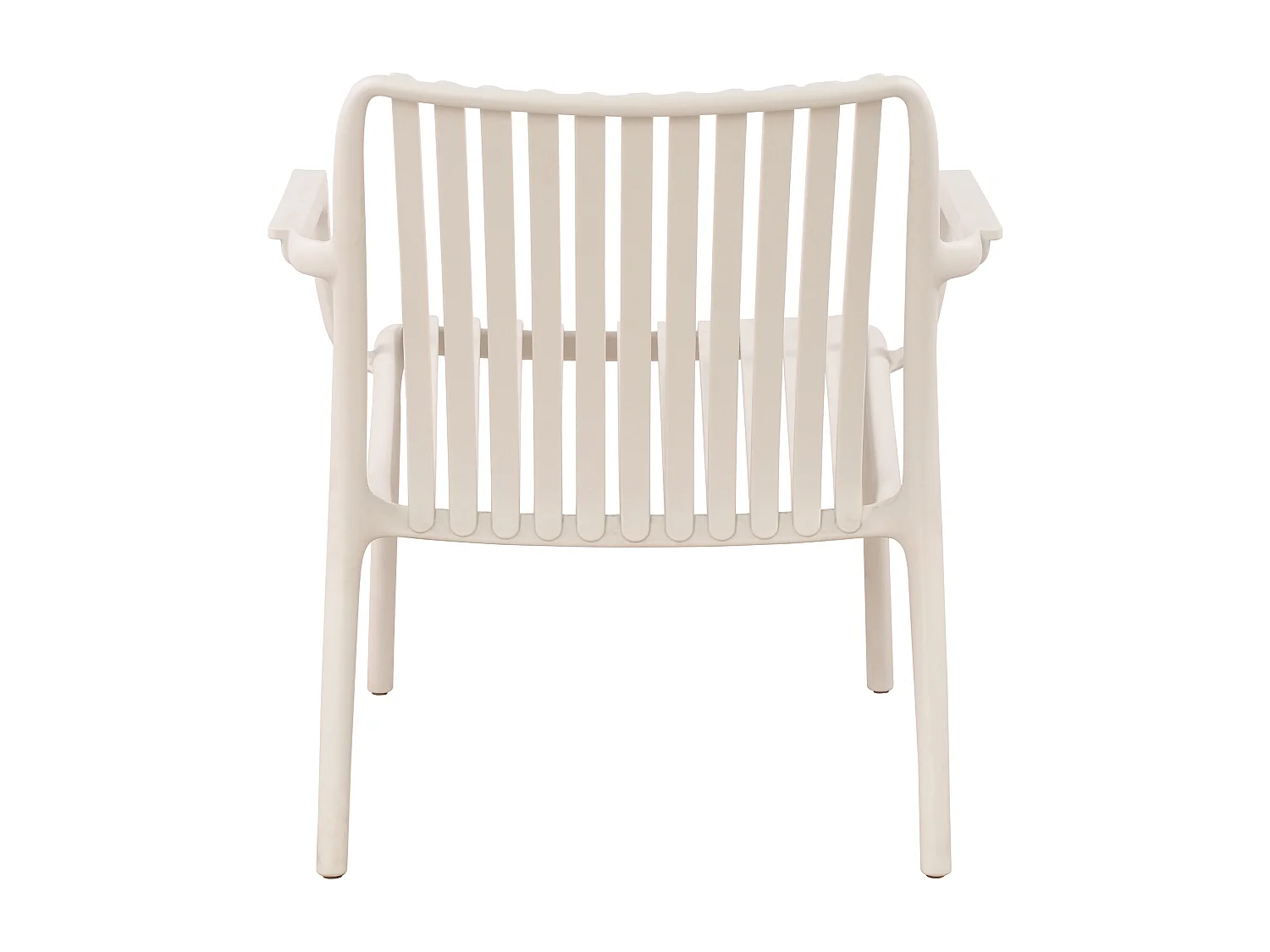 Lot de 2 fauteuils bas de jardin empilables en polypropylène - Beige - SESEH de MYLIA