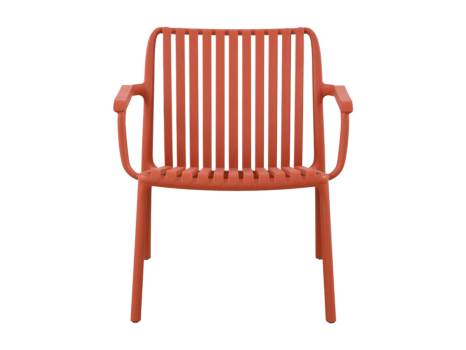 Poltrona basse da giardino impilabili in Polipropilene Rosso - Lotto di 2 - SESEH di MYLIA