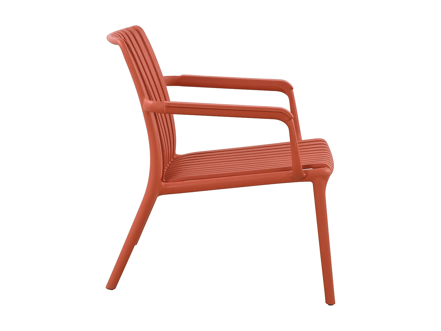 Poltrona basse da giardino impilabili in Polipropilene Rosso - Lotto di 2 - SESEH di MYLIA