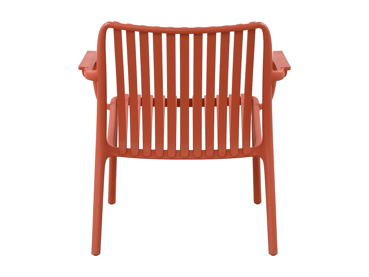 Poltrona basse da giardino impilabili in Polipropilene Rosso - Lotto di 2 - SESEH di MYLIA