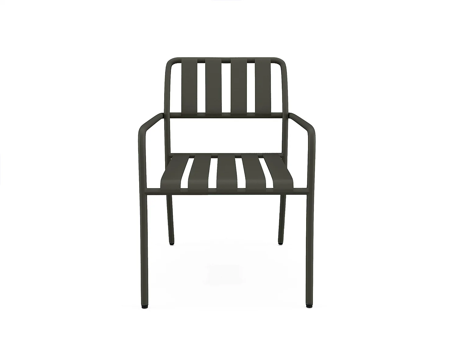 Lot de 2 fauteuils de jardin empilables en métal - Gris anthracite - BIRMOS de MYLIA