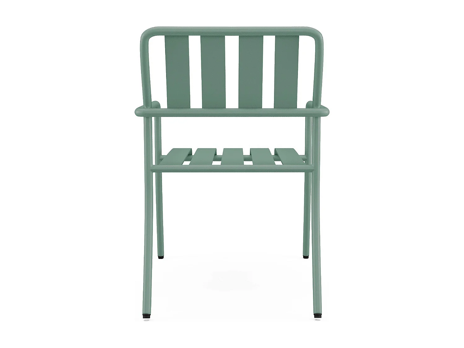 Lot de 2 fauteuils de jardin empilables en métal - Vert amande - BIRMOS de MYLIA
