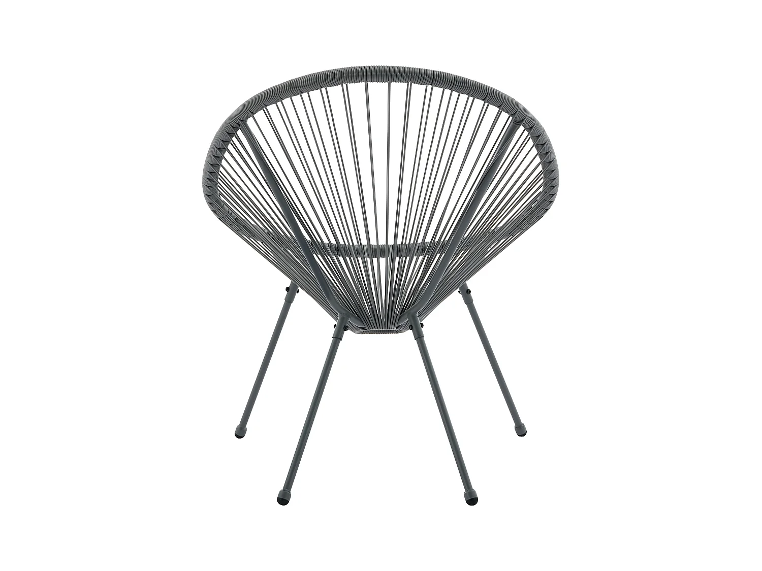 Conjunto de 2 sillones de jardín de hilo de resina trenzado - Gris antracita - ALIOS III de MYLIA