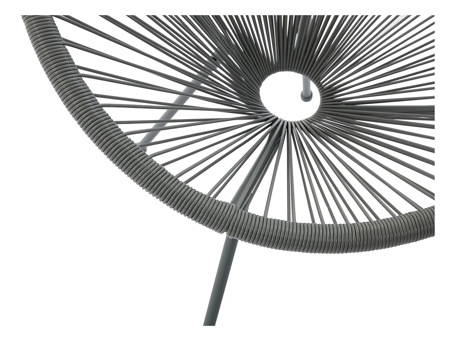 Conjunto de 2 sillones de jardín de hilo de resina trenzado - Gris antracita - ALIOS III de MYLIA