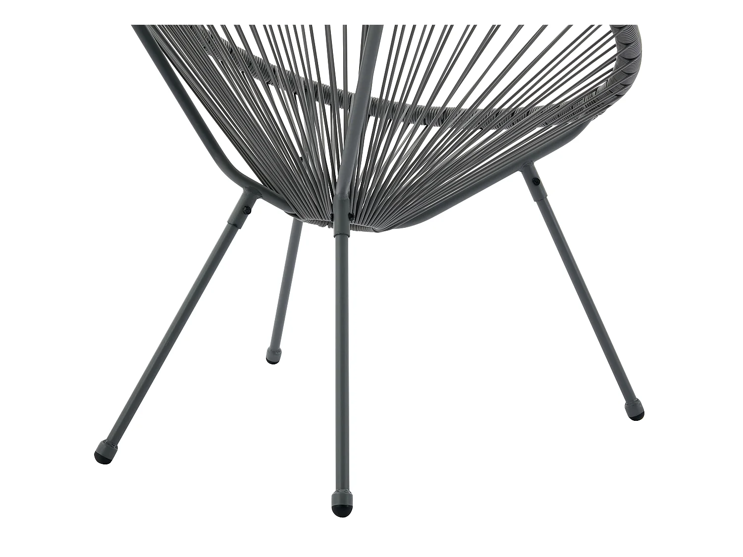 Conjunto de 2 sillones de jardín de hilo de resina trenzado - Gris antracita - ALIOS III de MYLIA