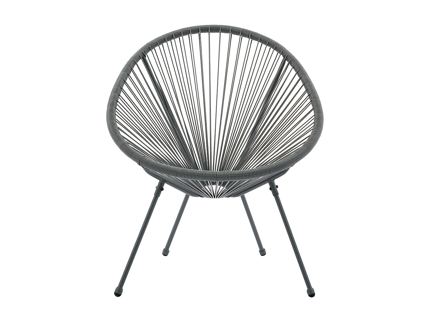 Gartensessel 2er-Set - Polyrattan - Anthrazitgrau - ALIOS III von MYLIA