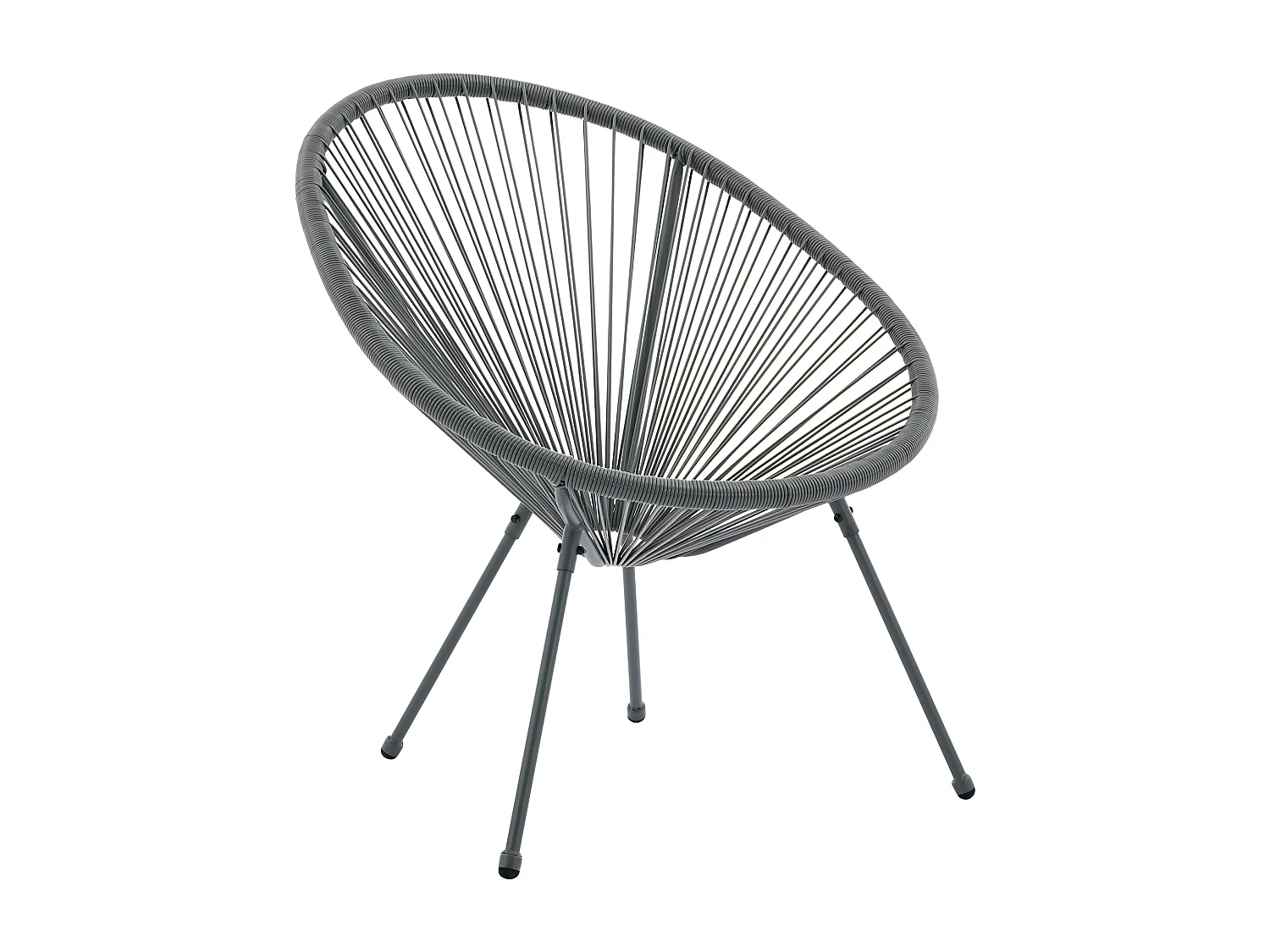 Gartensessel 2er-Set - Polyrattan - Anthrazitgrau - ALIOS III von MYLIA