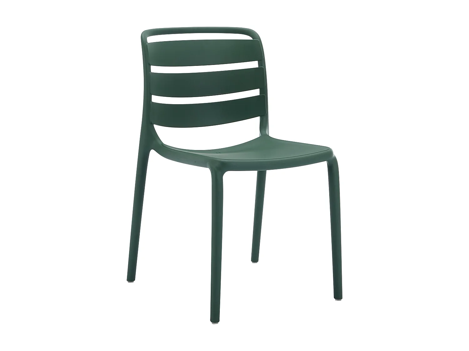 Lot de 2 chaises de jardin empilables en polypropylène - Vert sapin - MOAH de MYLIA