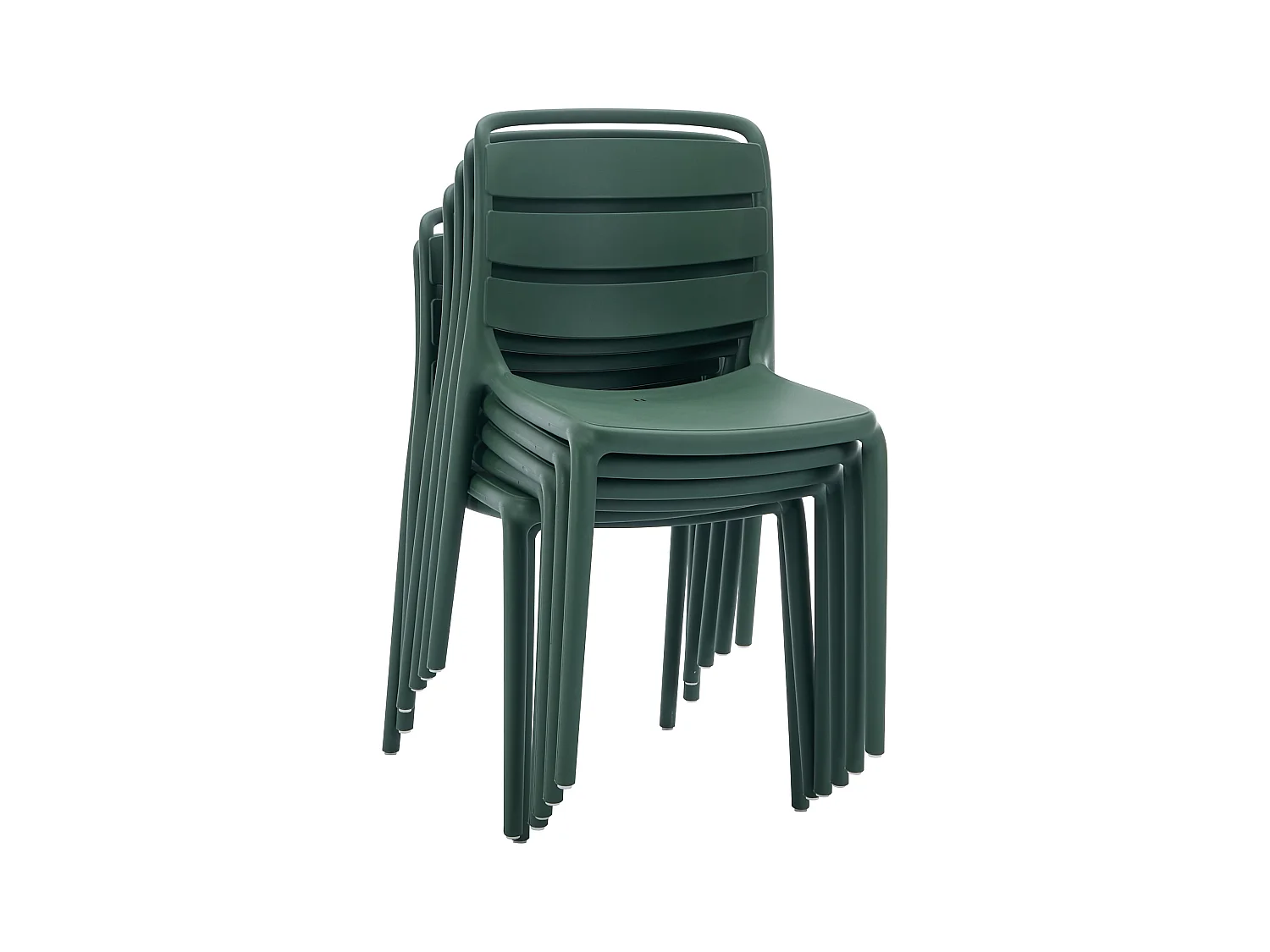 Gartenstuhl stapelbar 2er-Set - Polypropylen - Tannengrün - MOAH von MYLIA