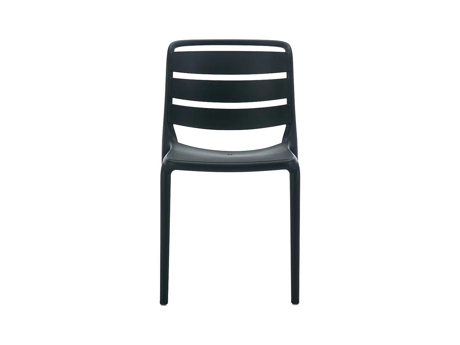 Lot de 2 chaises de jardin empilables en polypropylène - Noir - MOAH de MYLIA