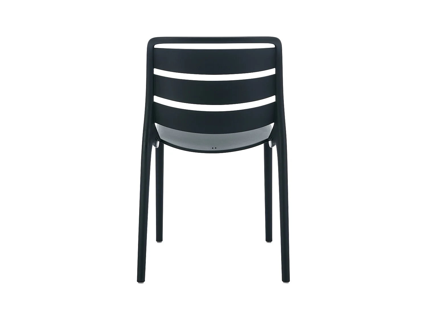 Lot de 2 chaises de jardin empilables en polypropylène - Noir - MOAH de MYLIA