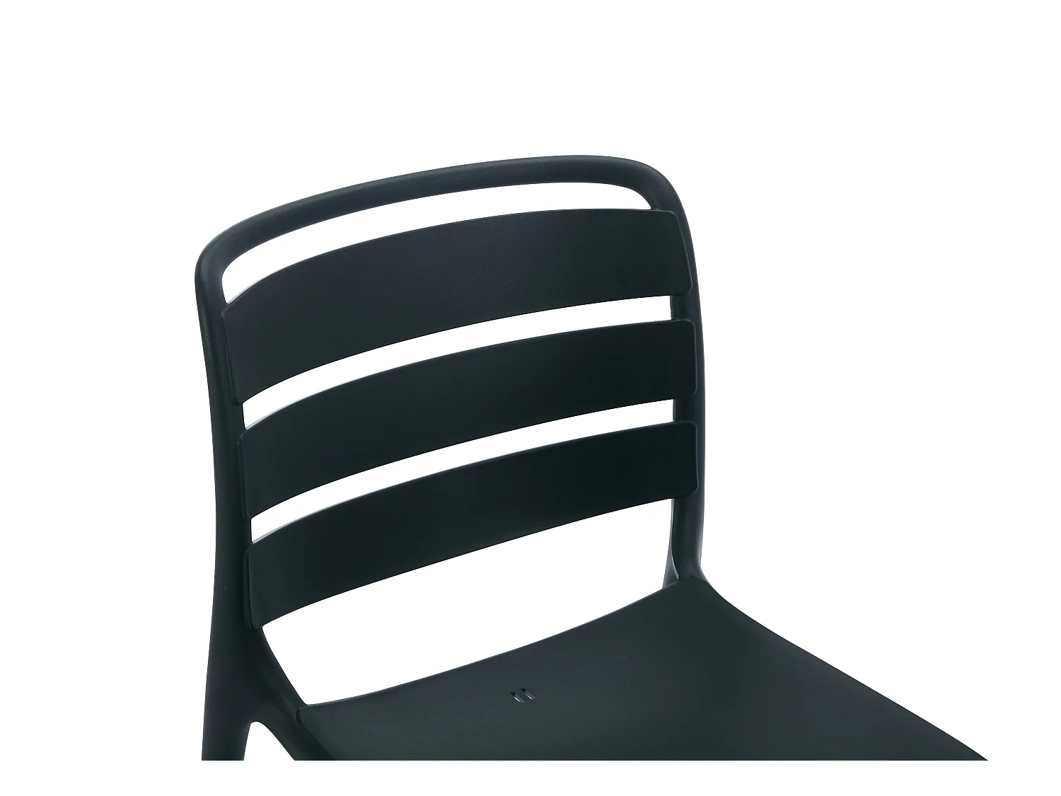 Lot de 2 chaises de jardin empilables en polypropylène - Noir - MOAH de MYLIA