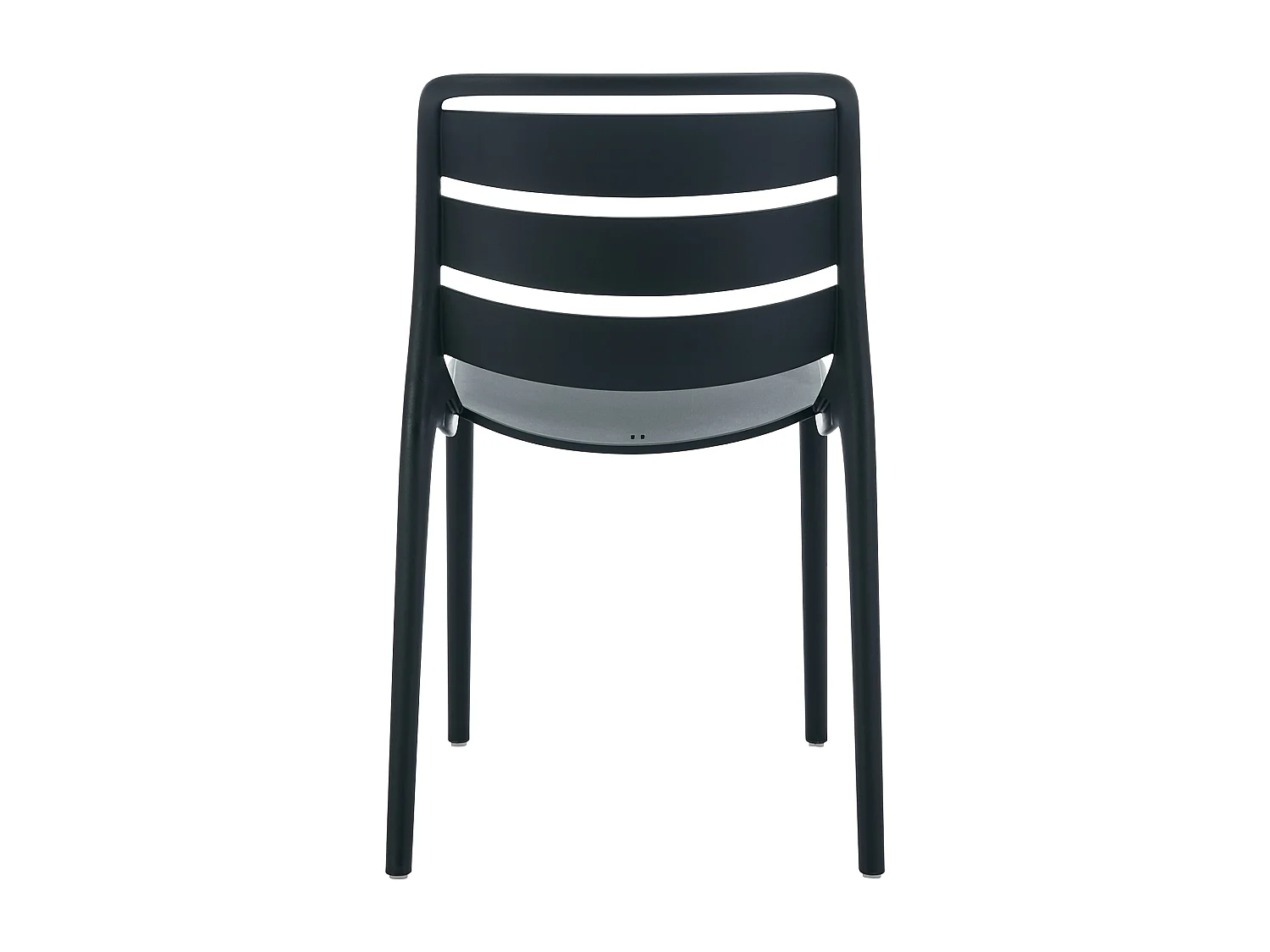 Lot de 2 chaises de jardin empilables en polypropylène - Noir - MOAH de MYLIA