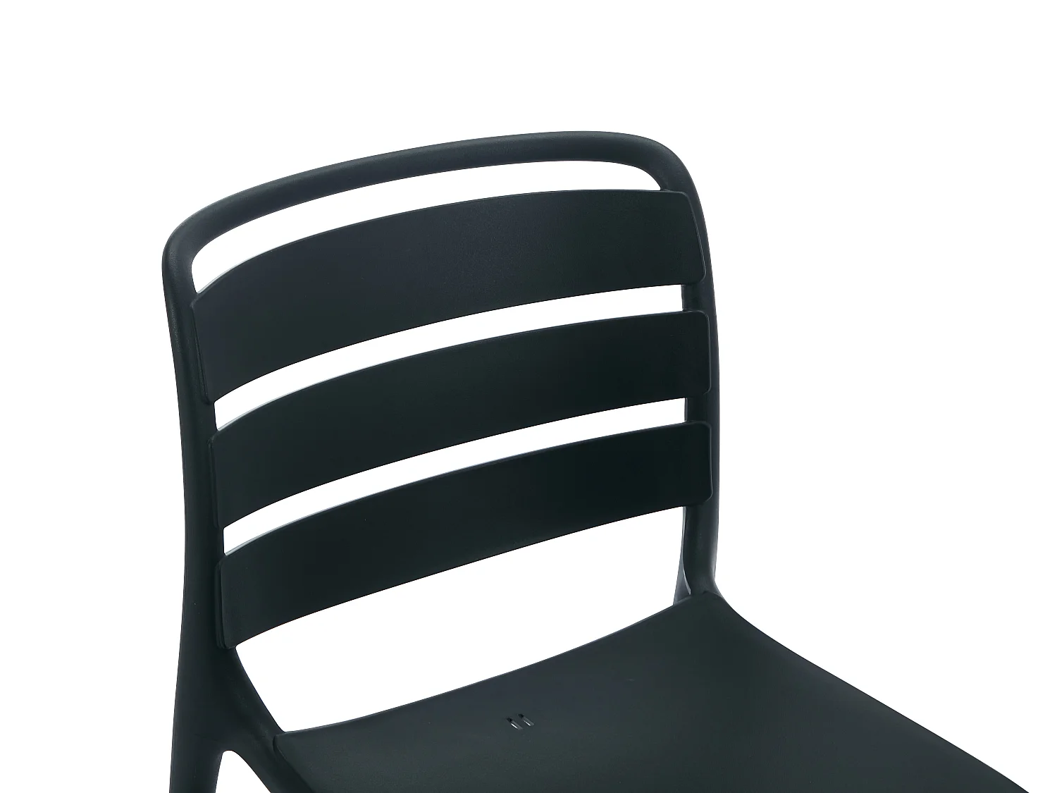 Lot de 2 chaises de jardin empilables en polypropylène - Noir - MOAH de MYLIA