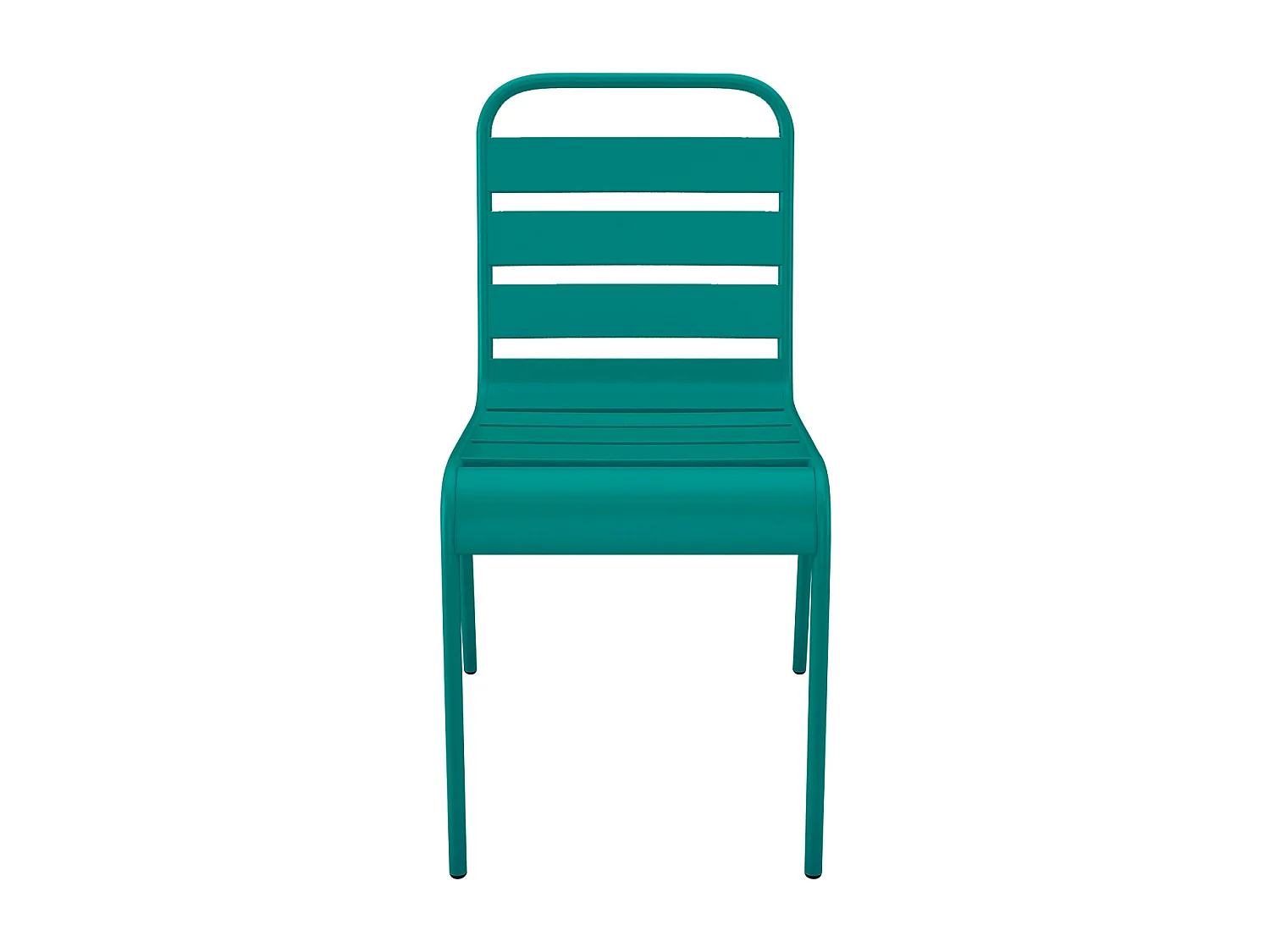 Set van 2 stapelbare metalen tuinstoelen - Blauwgroen - MIRMANDE van MYLIA