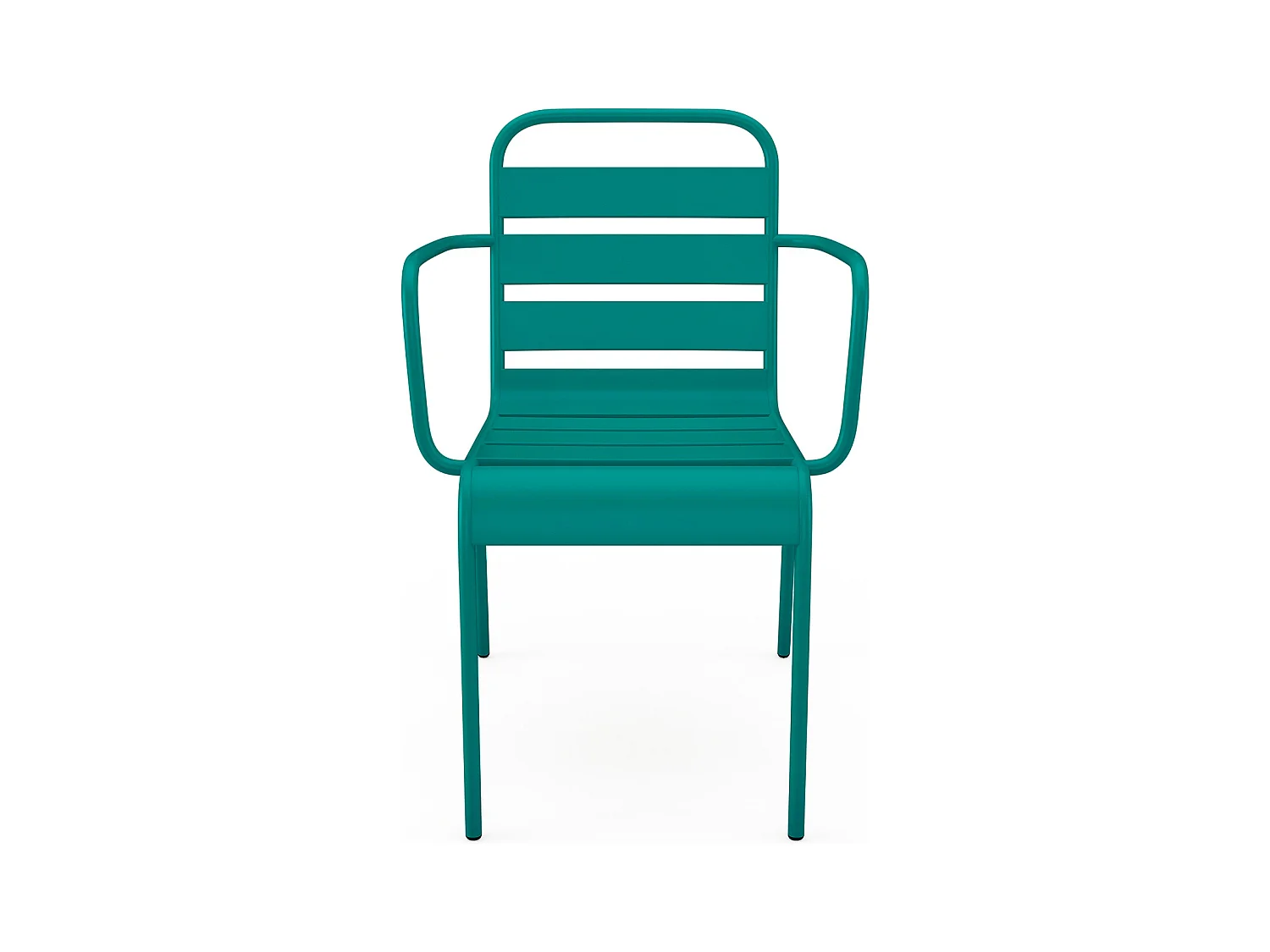 Conjunto de 2 sillones de jardín apilables de metal - Azul pato - MIRMANDE de MYLIA
