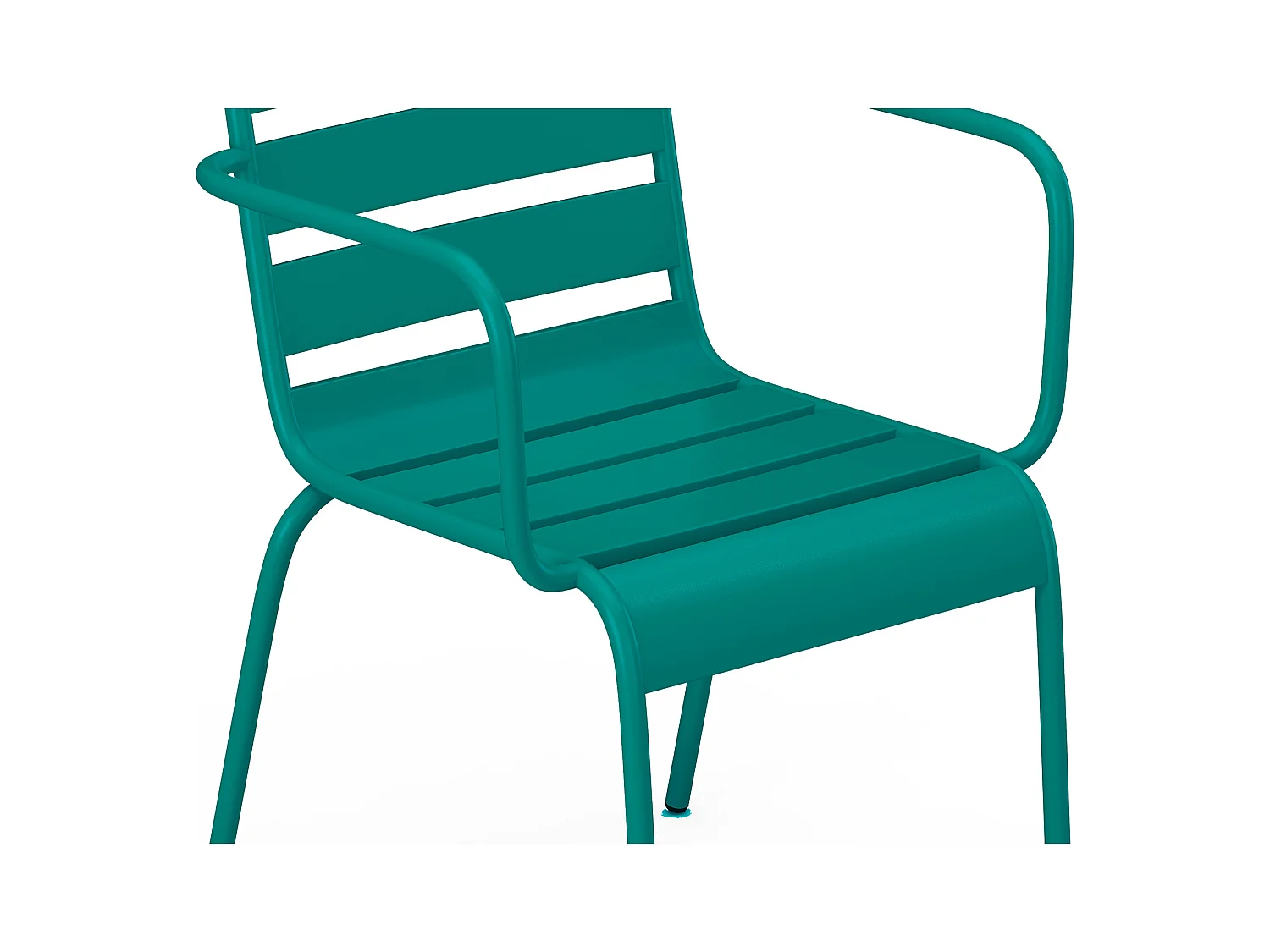 Conjunto de 2 sillones de jardín apilables de metal - Azul pato - MIRMANDE de MYLIA