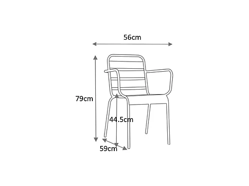 Conjunto de 2 sillones de jardín apilables de metal - Azul pato - MIRMANDE de MYLIA