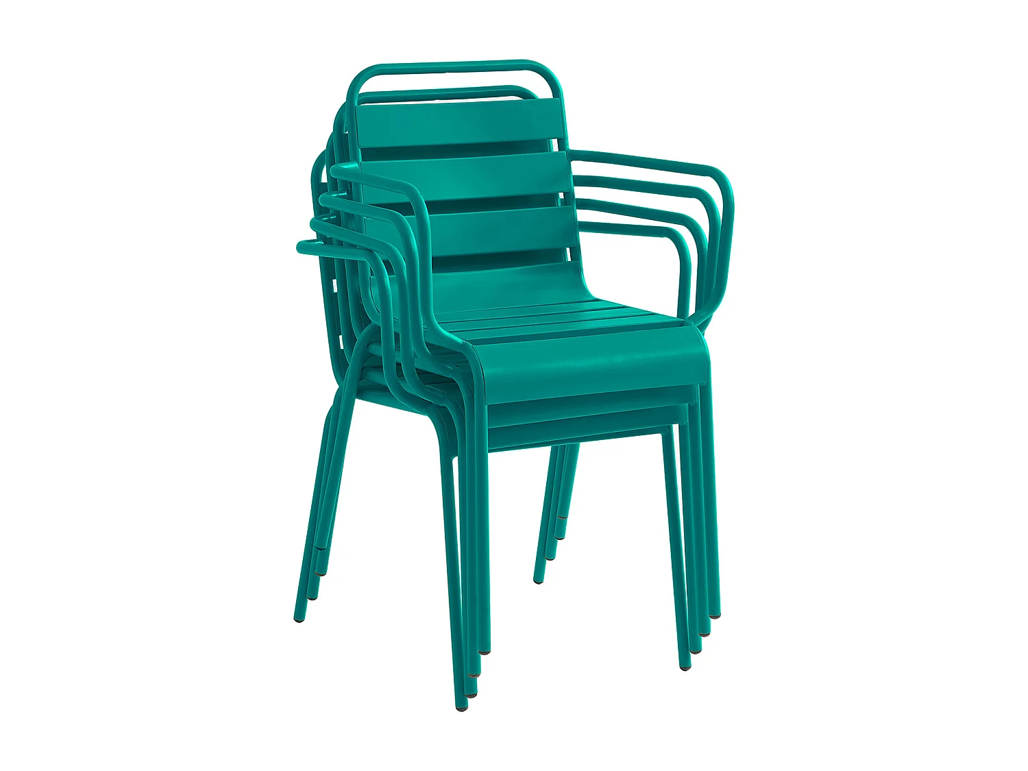 Gartensessel stapelbar 2er-Set - Metall - Blau - MIRMANDE von MYLIA