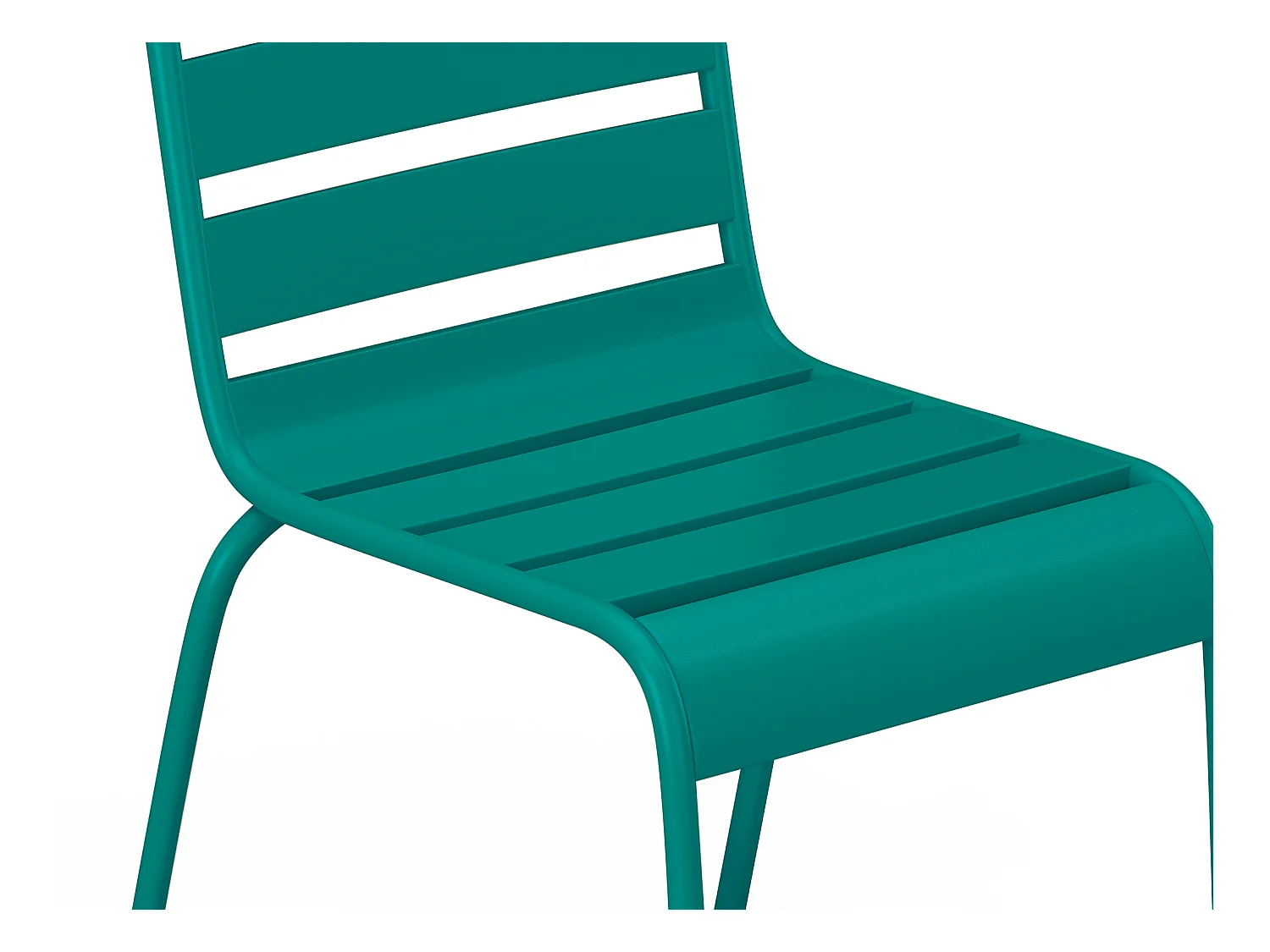 Garten-Essgruppe: Tisch L. 120 cm + 8 stapelbare Stühle - Metall - Blau - MIRMANDE von MYLIA