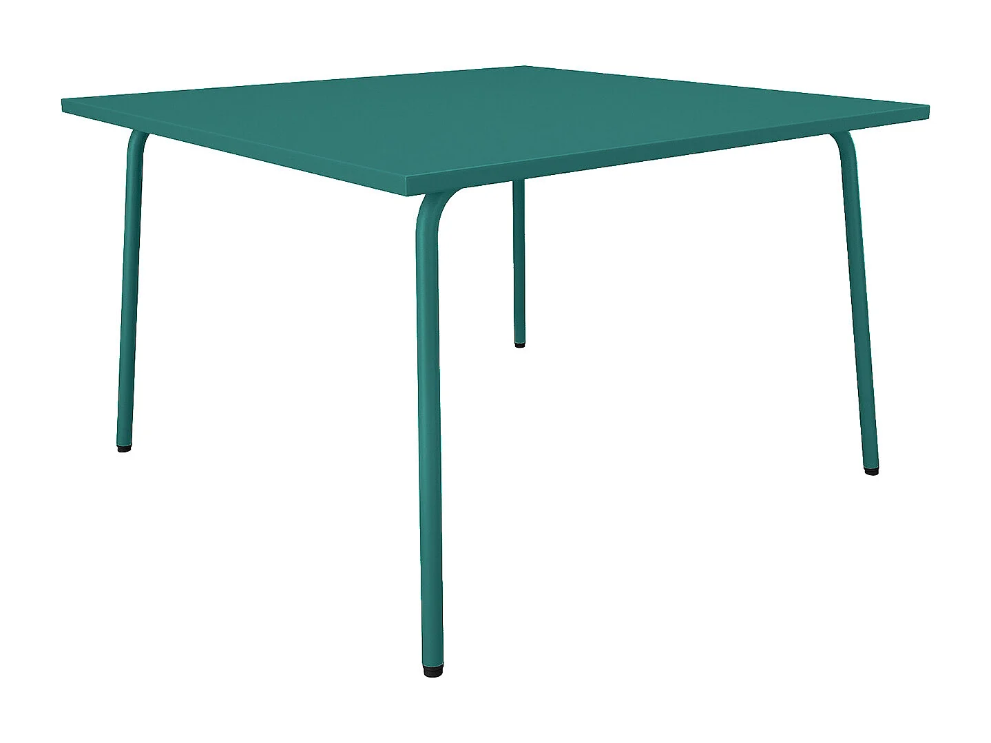 Tuineethoek van metaal - Een tafel D120 cm en 8 opstapelbare stoelen - Blauwgroen - MIRMANDE van MYLIA