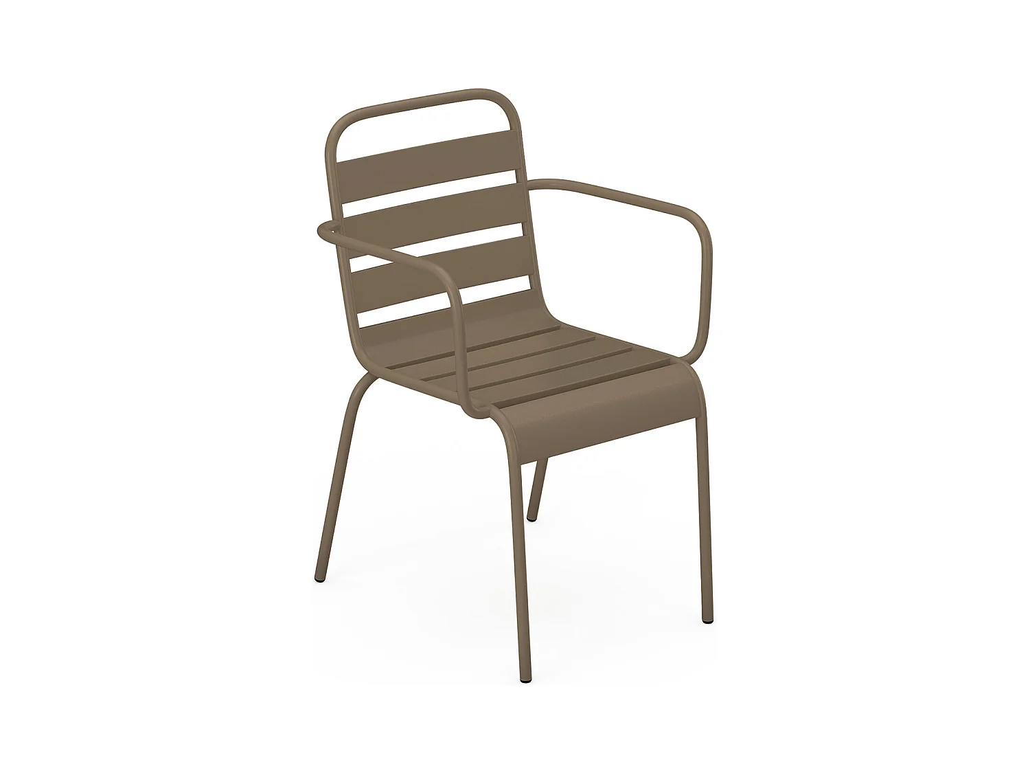 Conjunto de 2 sillones de jardín apilables de metal - Topo - MIRMANDE de MYLIA