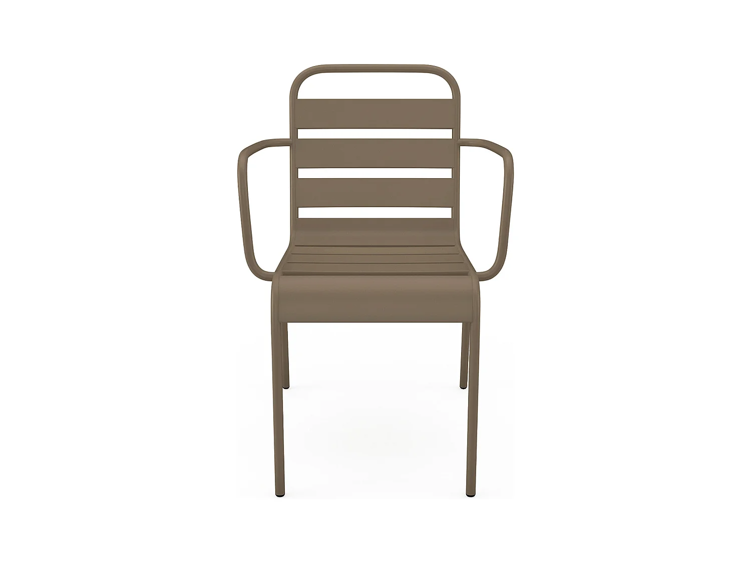 Conjunto de 2 sillones de jardín apilables de metal - Topo - MIRMANDE de MYLIA
