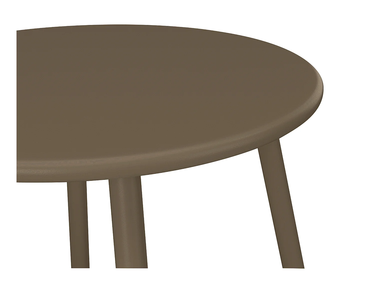 Trädgårdsmöbler i metall - 2 stapelbara låga fåtöljer och ett runt sidobord - Taupe - MIRMANDE från MYLIA