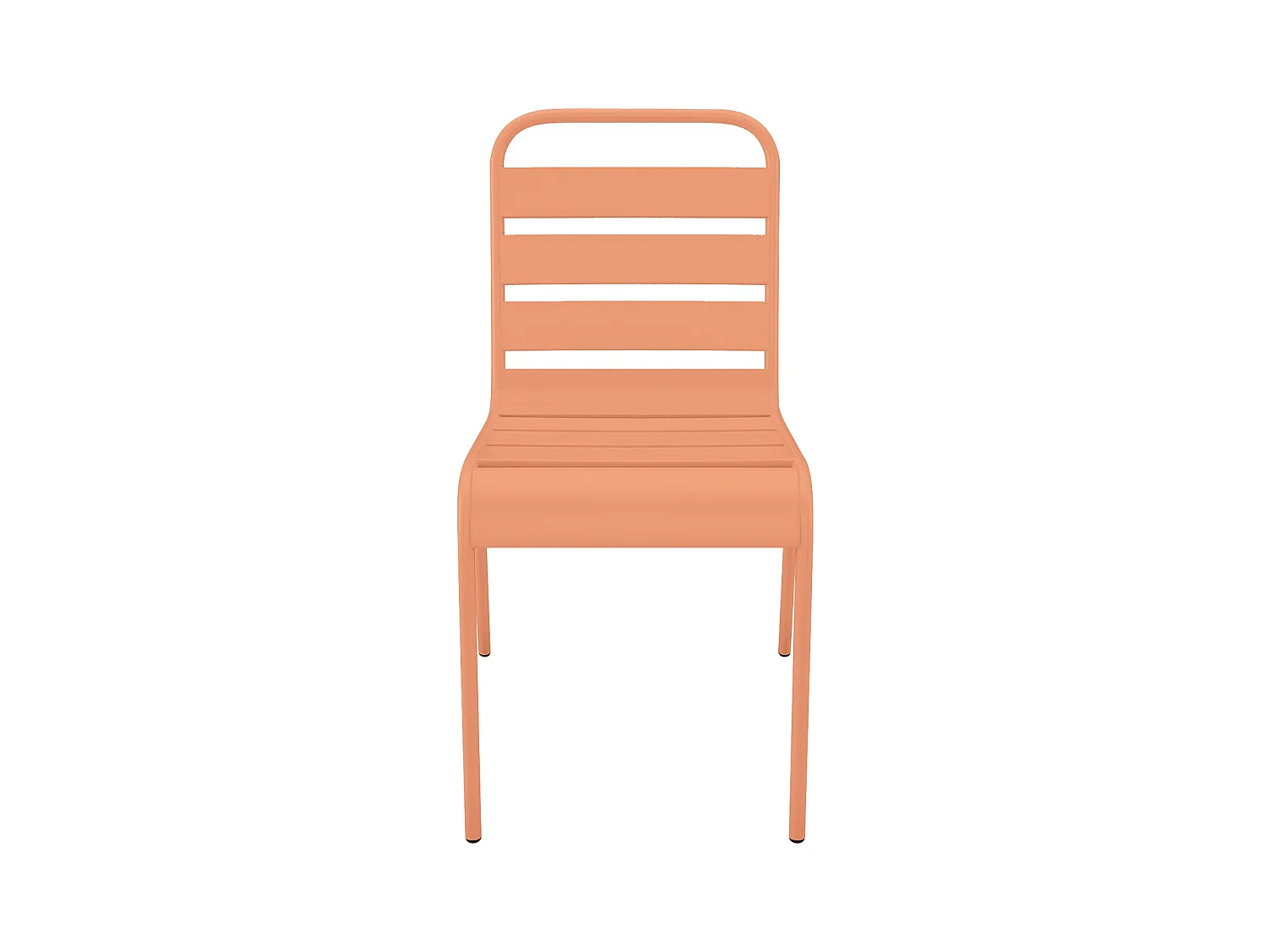 Conjunto de 2 sillas de jardín apilables de metal - Melocotón - MIRMANDE de MYLIA