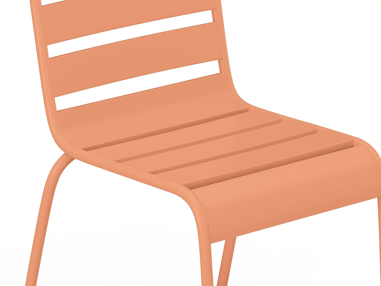 Lot de 2 chaises de jardin empilables en métal - Orange clair - MIRMANDE de MYLIA