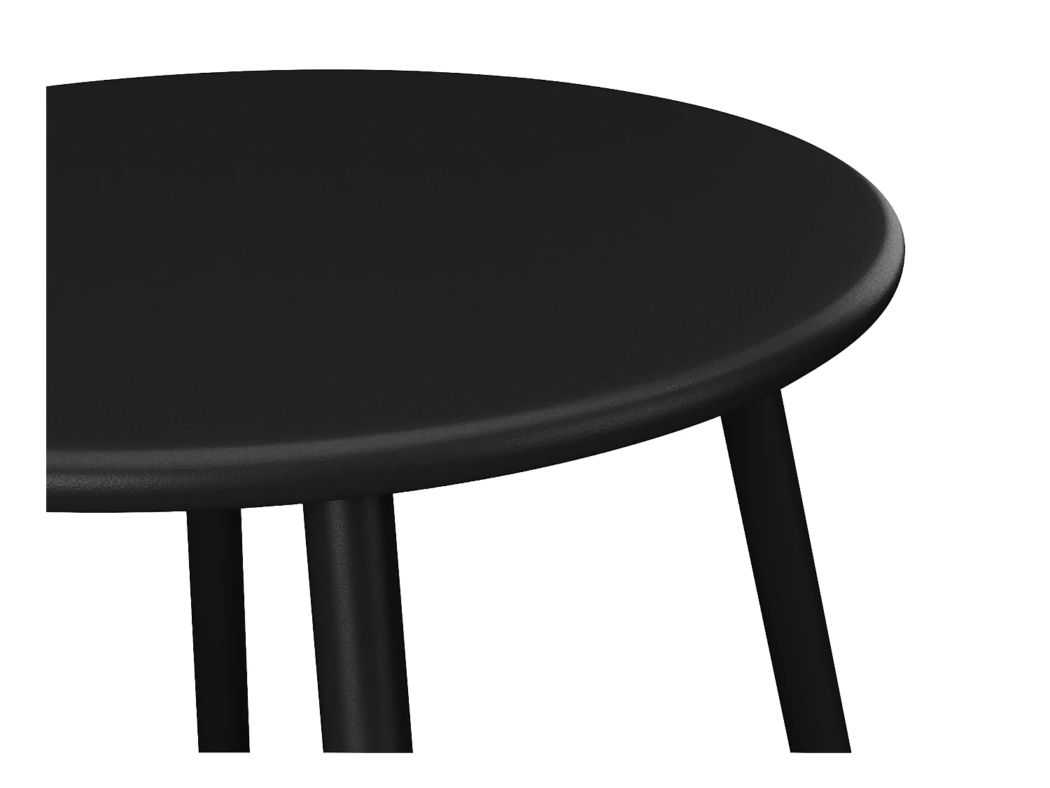 Salotto da giardino 2 poltrone basse impil. e un tavolo supplementare tondo Metallo Nero  - MIRMANDE di MYLIA