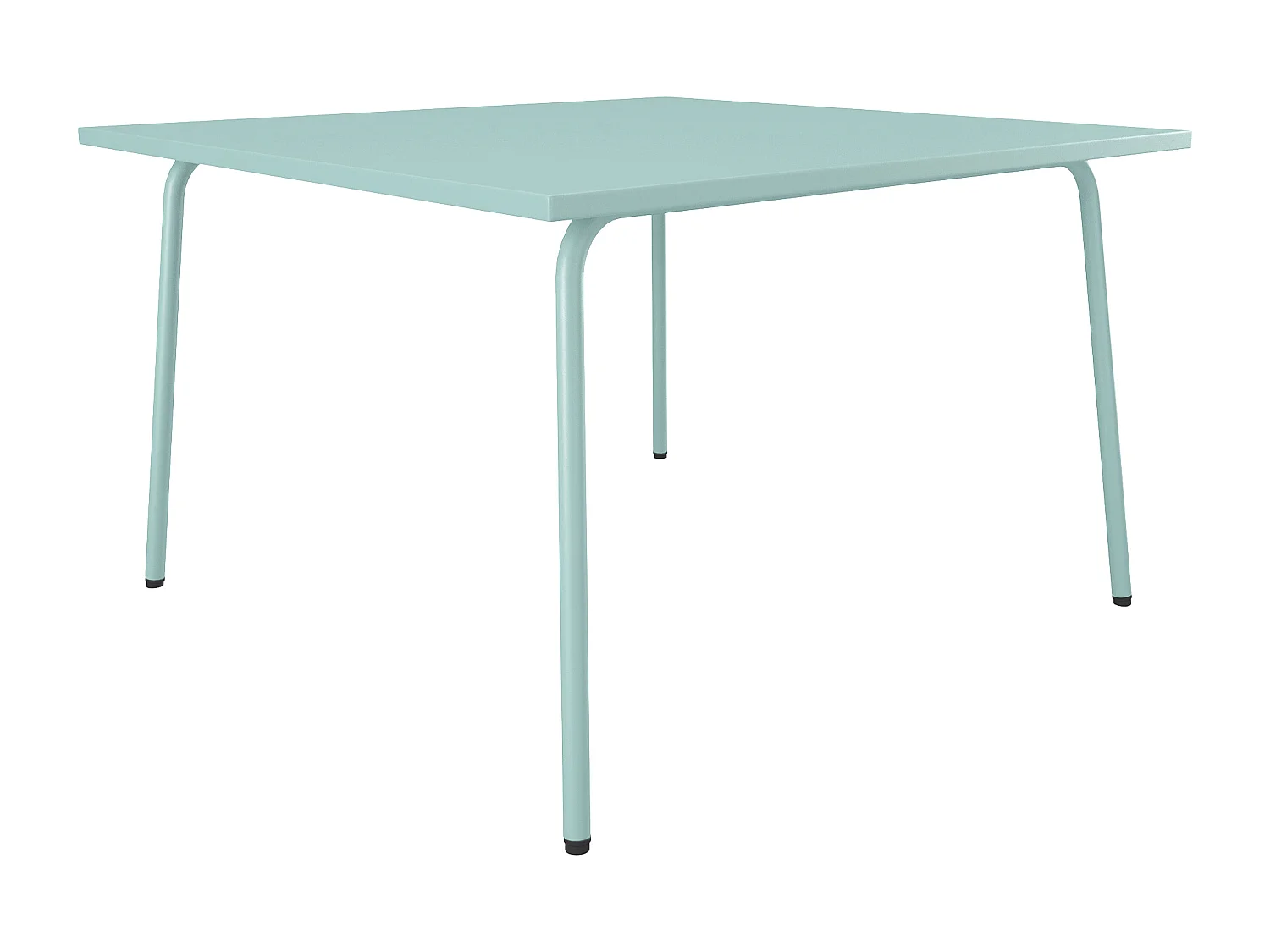 Tuineethoek van metaal - Een tafel D120 cm en 8 opstapelbare stoelen - Amandelgroen - MIRMANDE van MYLIA