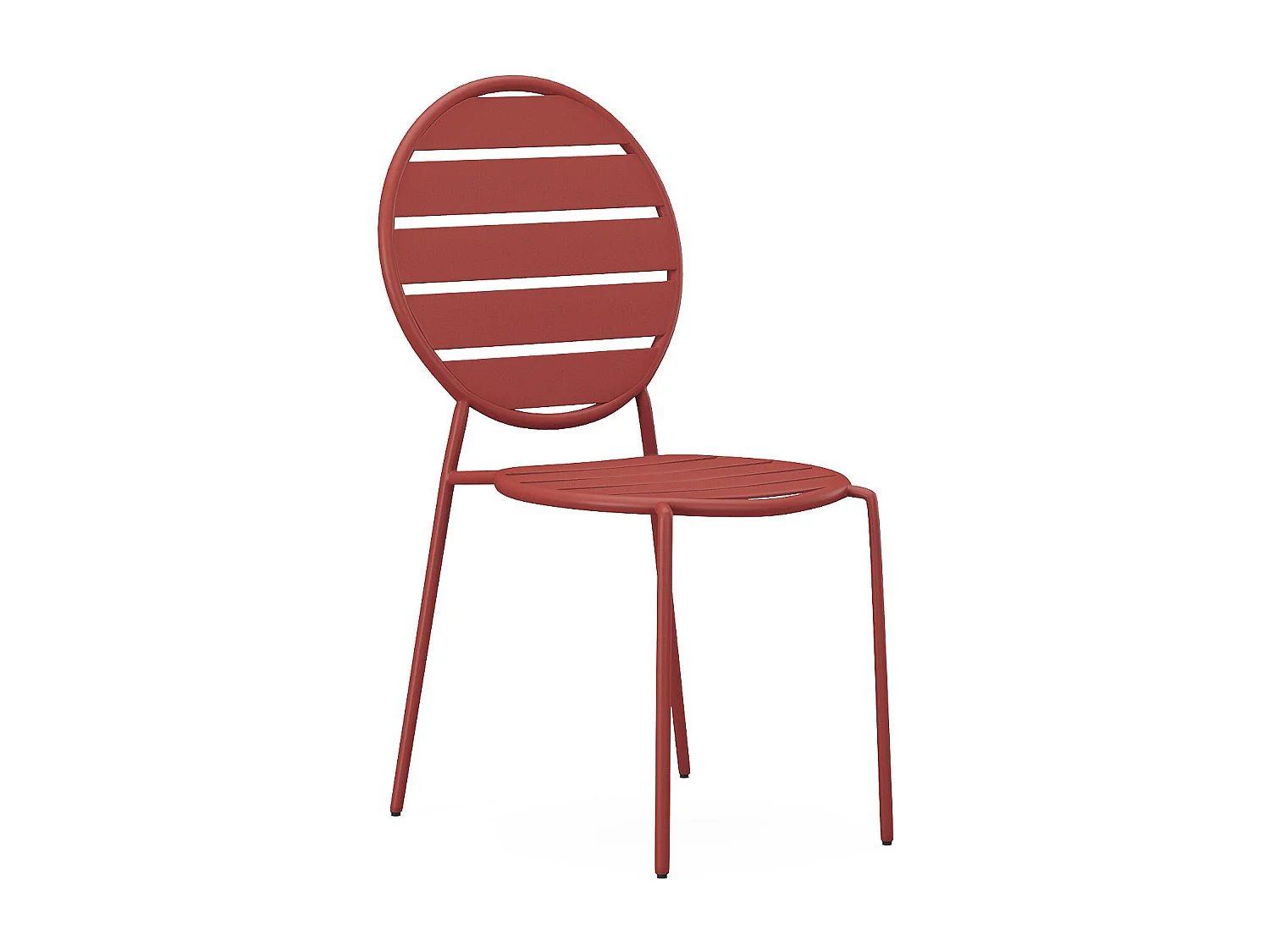 Comedor de jardín de metal: una mesa ovalada de L.180 cm y 4 sillas - Terracota - MONTEFARO de MYLIA