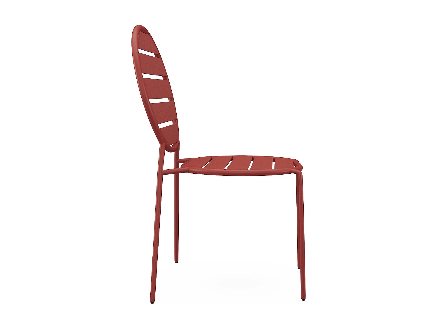 Comedor de jardín de metal: una mesa ovalada de L.180 cm y 4 sillas - Terracota - MONTEFARO de MYLIA