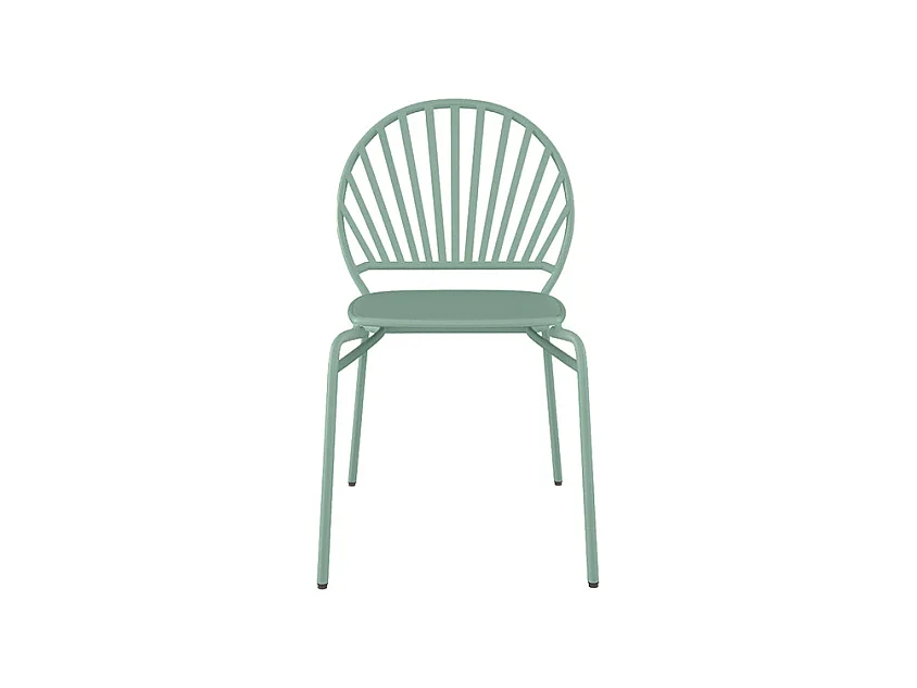 Gartenstuhl stapelbar 2er-Set - Metall - Mandelgrün - CEDEIRA von MYLIA