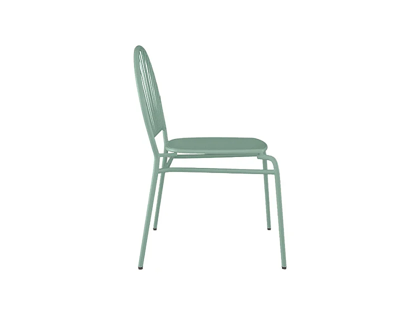 Gartenstuhl stapelbar 2er-Set - Metall - Mandelgrün - CEDEIRA von MYLIA