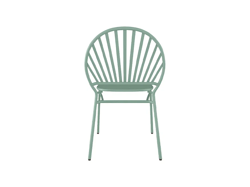 Gartenstuhl stapelbar 2er-Set - Metall - Mandelgrün - CEDEIRA von MYLIA