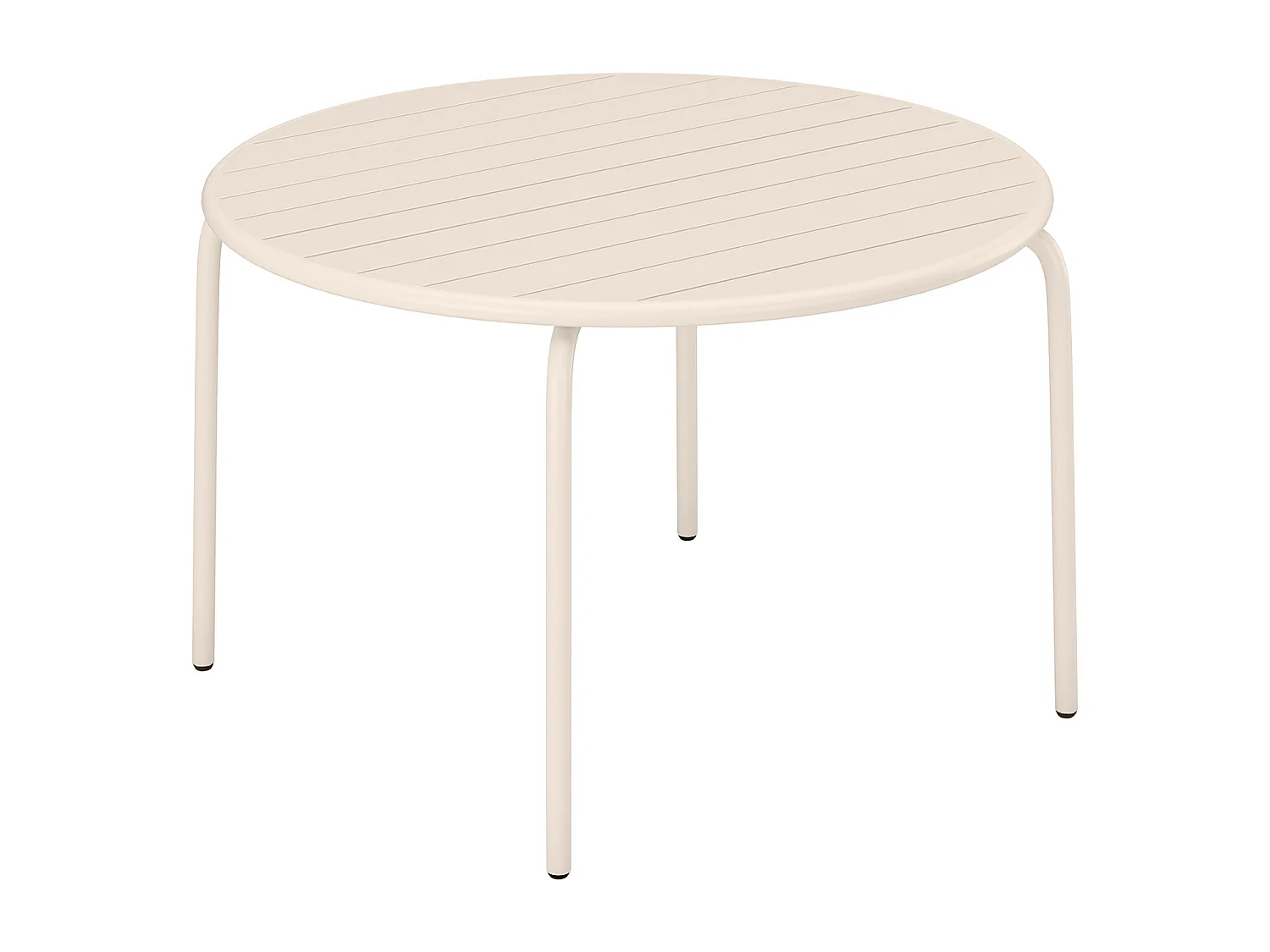 Garten-Essgruppe aus Metall: Tisch 110 cm & 4 Stühle - Beige - CEDEIRA von MYLIA