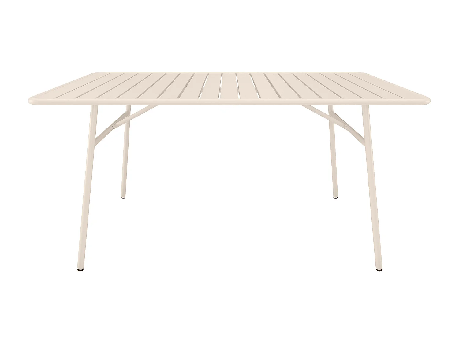 Salle à manger de jardin en métal : une table L.160 cm et 6 chaises - Beige - CEDEIRA de MYLIA