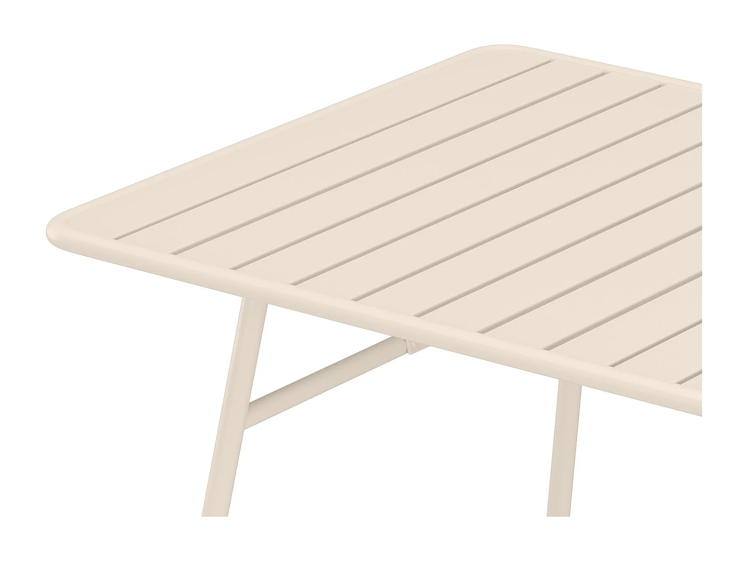 Salle à manger de jardin en métal : une table L.160 cm et 6 chaises - Beige - CEDEIRA de MYLIA