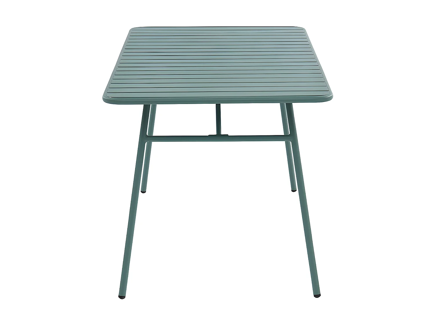 Salle à manger de jardin en métal : une table L.160 cm et 6 chaises - Vert amande - CEDEIRA de MYLIA