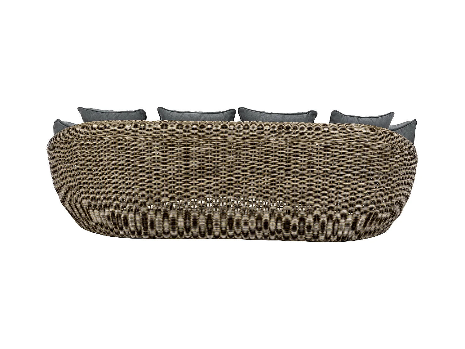 Conjunto de jardín de resina trenzada natural oscuro: sofá, 2 sillones y mesa de centro - WHITEHEAVEN de MYLIA