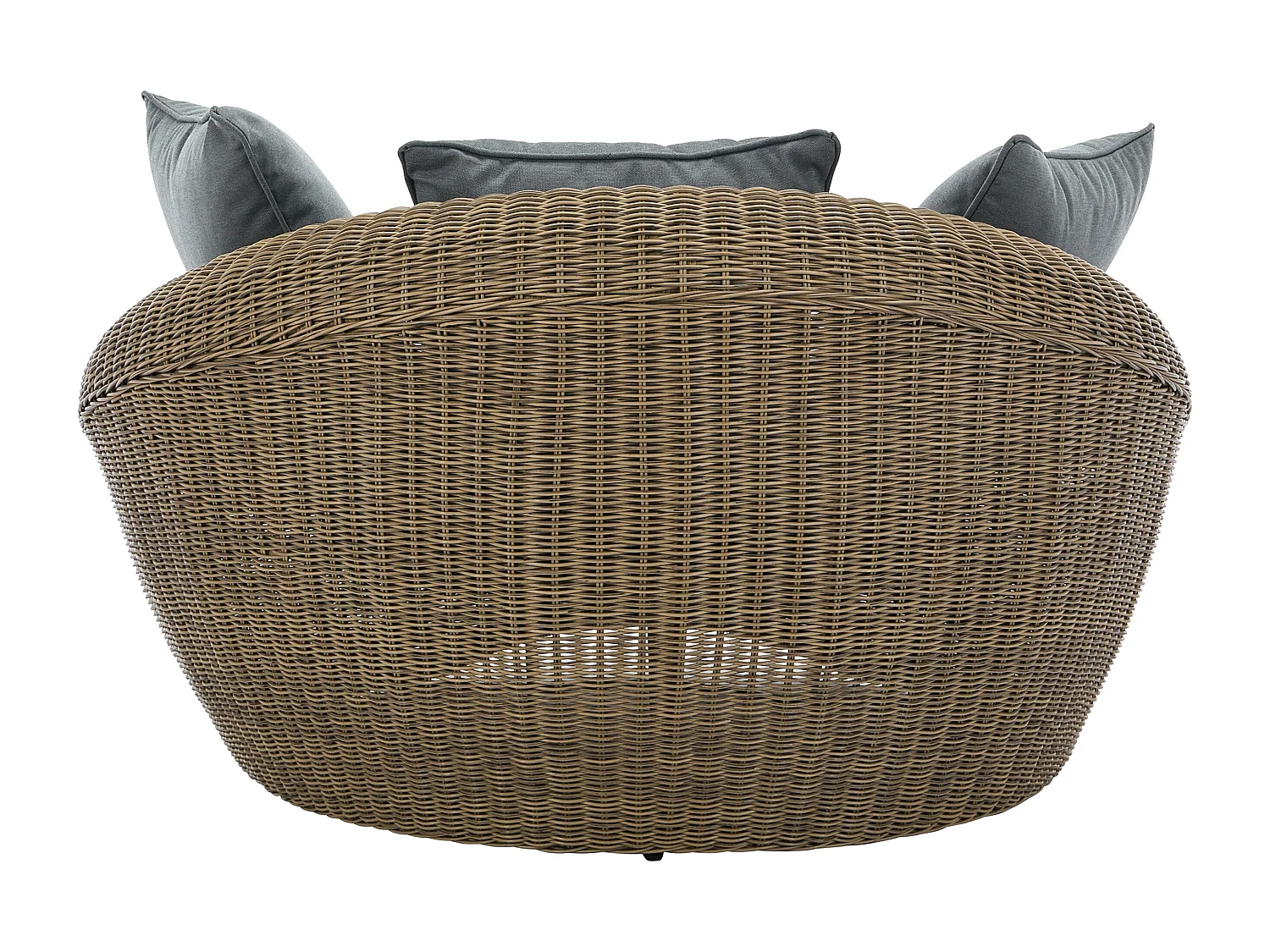 Conjunto de jardín de resina trenzada natural oscuro: sofá, 2 sillones y mesa de centro - WHITEHEAVEN de MYLIA