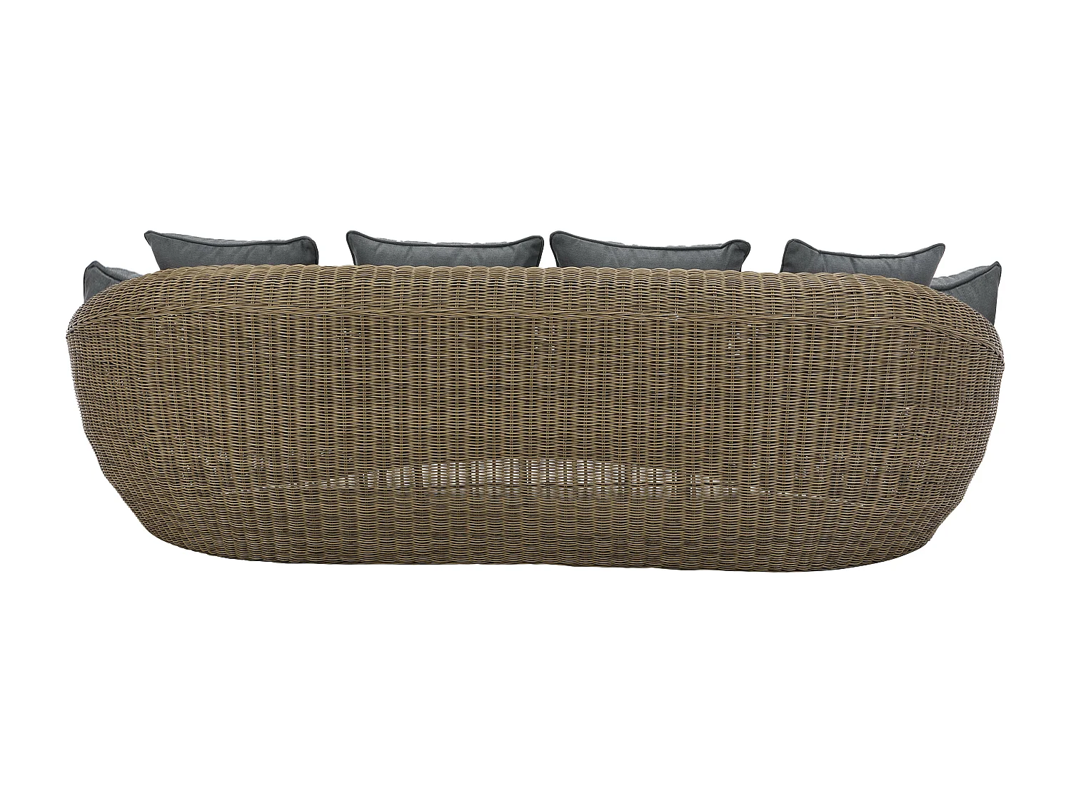 Conjunto de jardín de resina trenzada natural oscuro: sofá, 2 sillones y mesa de centro - WHITEHEAVEN de MYLIA