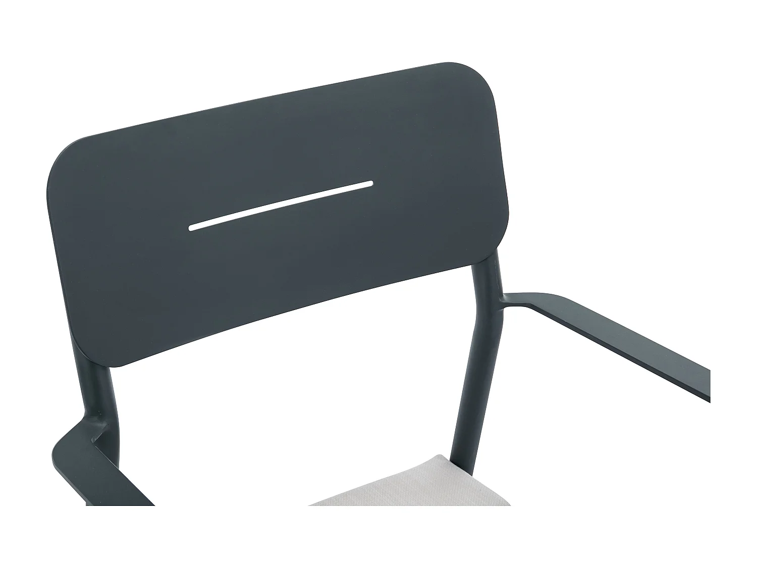 Garten-Essgruppe: Tisch ausziehbar 170/240 cm + 6 stapelbare Sessel - Aluminium - Anthrazit - LOTTYS von MYLIA