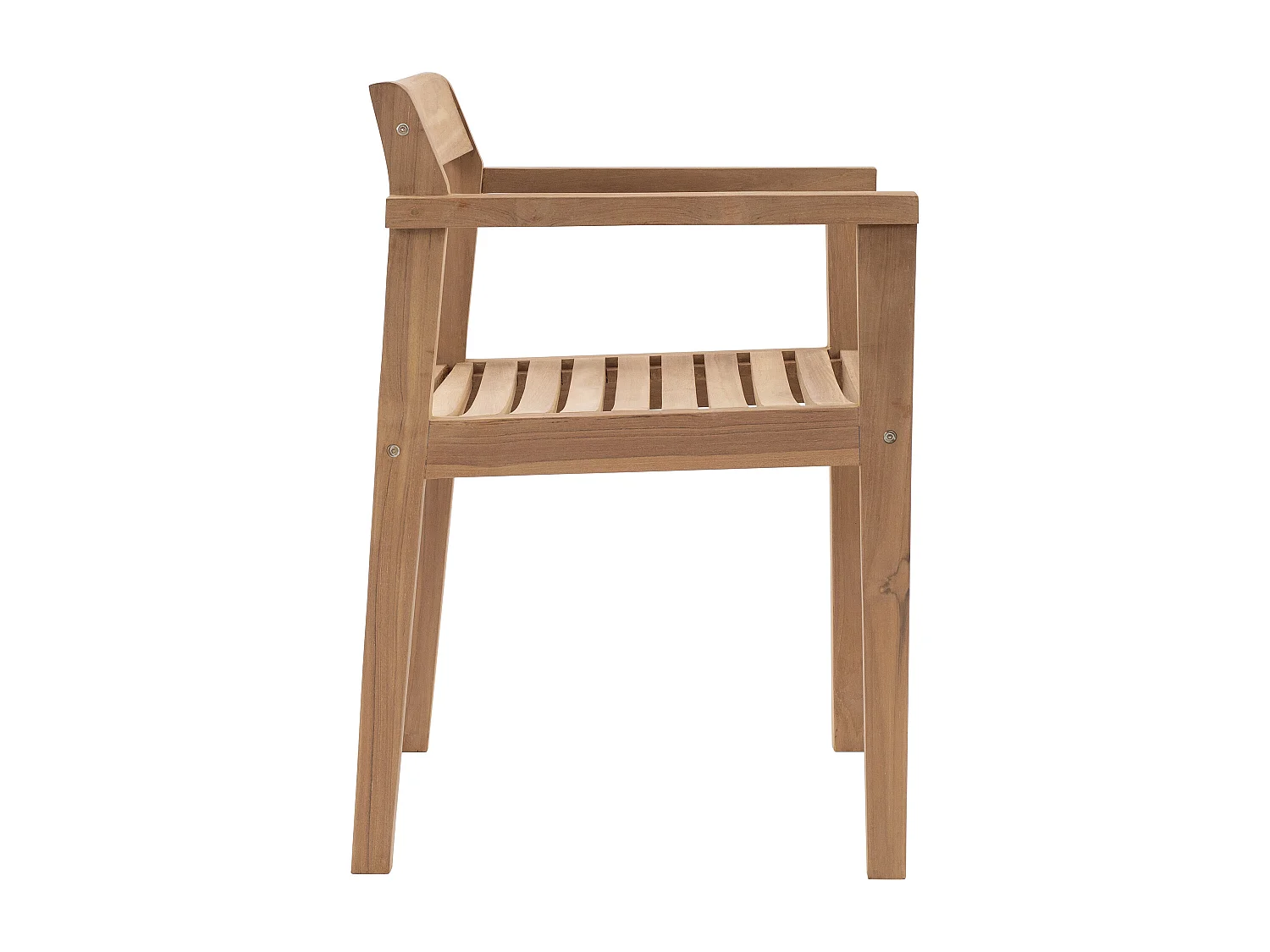 Conjunto de jantar de jardim em teca, 1 mesa C135 cm + 4 cadeirões, natural claro - TRIANI de MYLIA